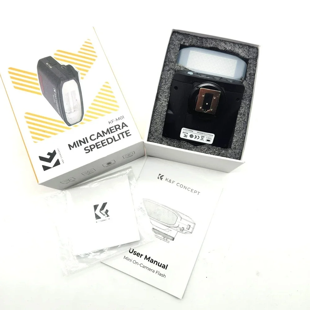 K&F Concept Camera Speedlite Flash 5600K GN12 DSLR‎ Light Built-in Battery Mount